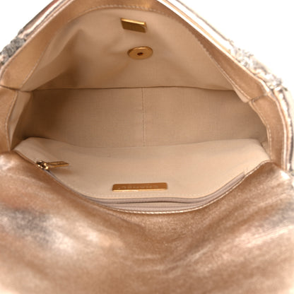 Chanel Metallic Calfskin Crochet Medium Chanel 19 Flap Gold 5 of 11