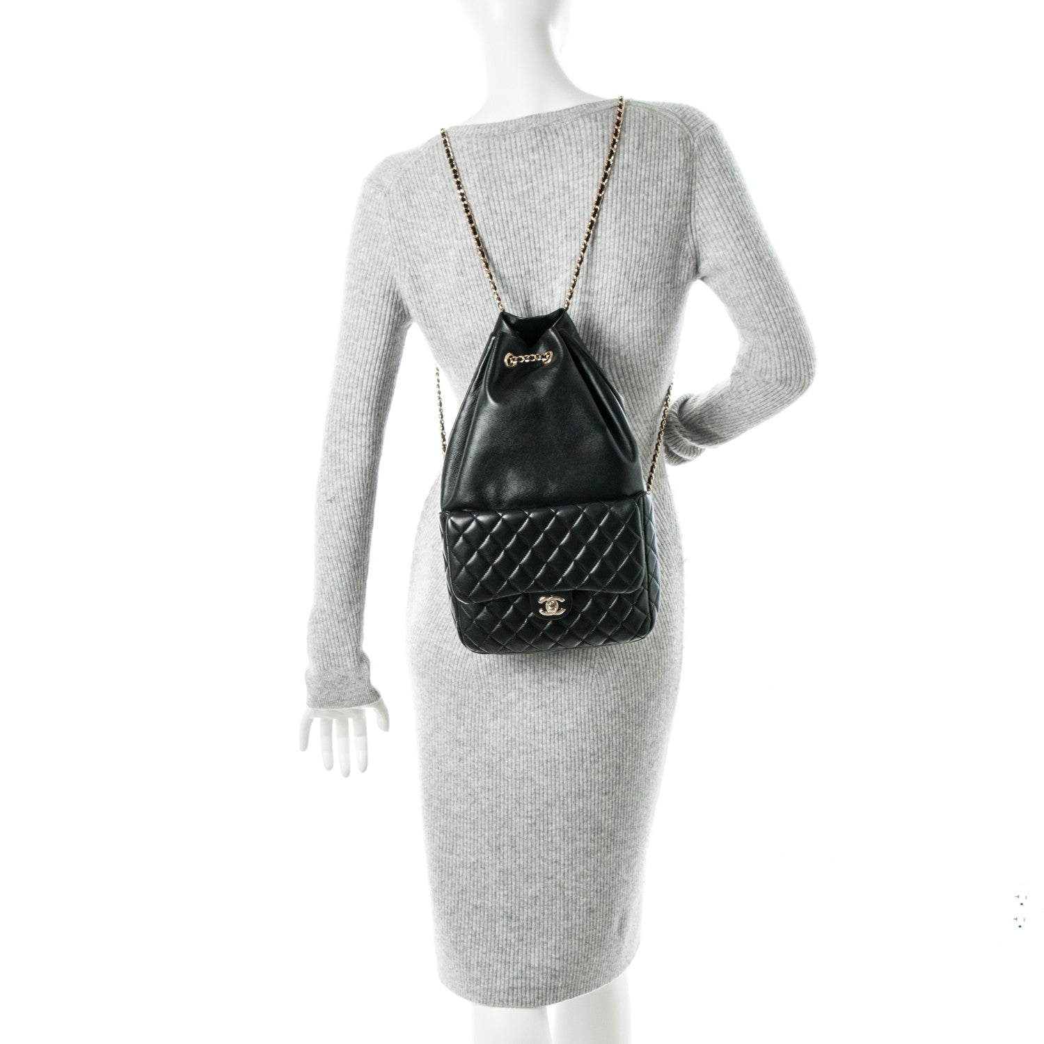 Chanel Lambskin Quilted Large In Seoul Backpack Navy 2 of 7