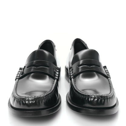 Saint Laurent Calfskin Penny Loafers 39.5 Black 2 of 8