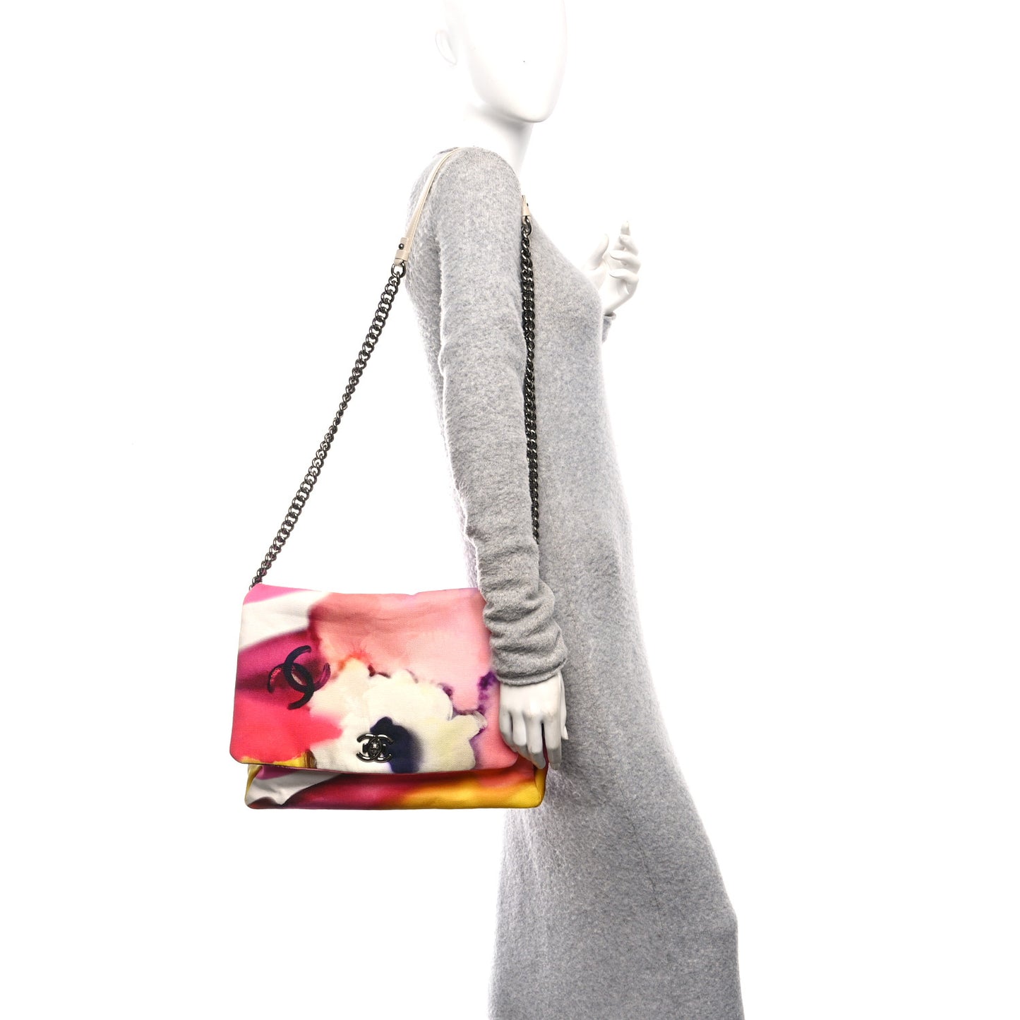 Printed Canvas Flower Power Messenger Flap