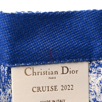 Christian Dior Canvas Print Cruise Tote Ivory Blue 11 of 11