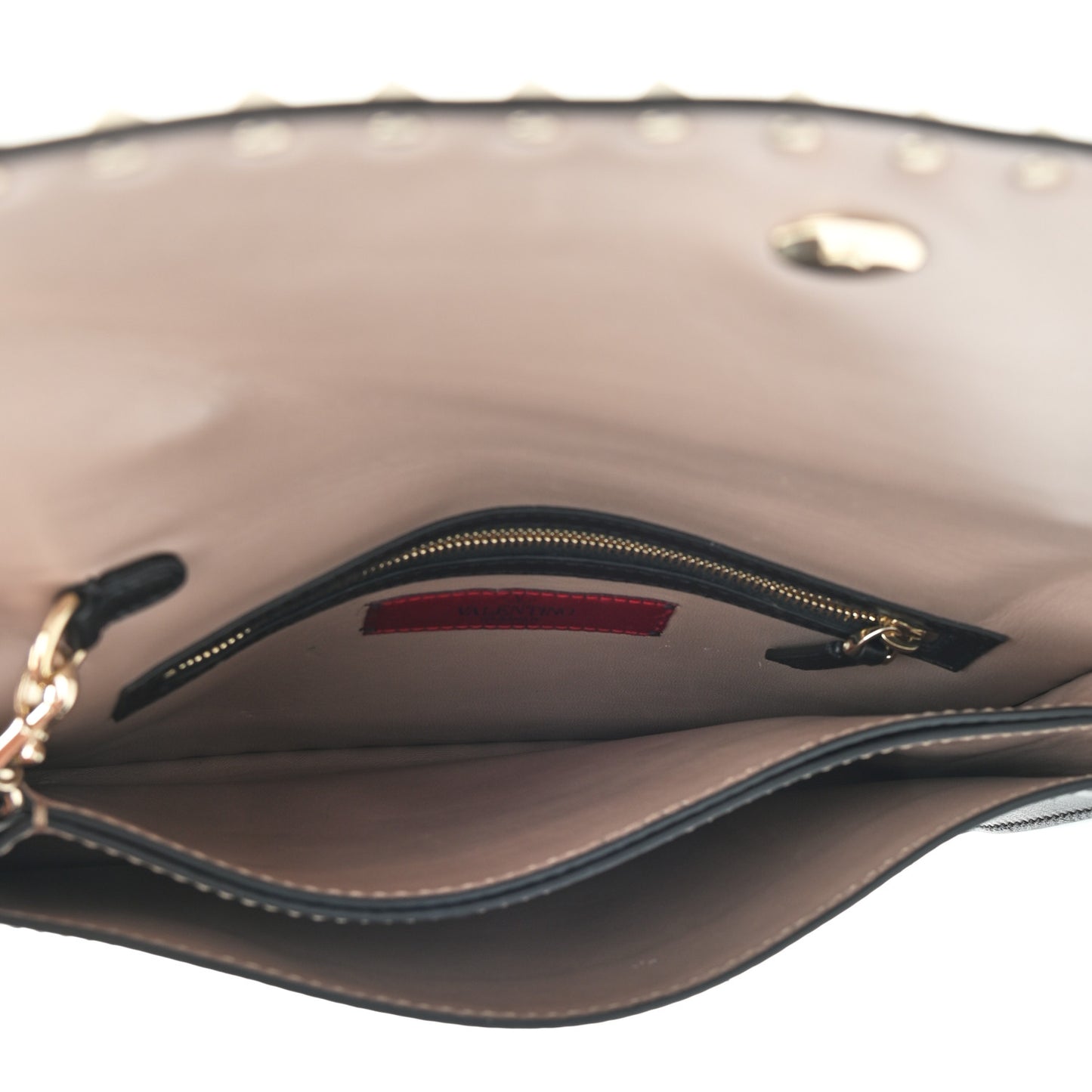 Nappa Rockstud Wristlet Clutch Black