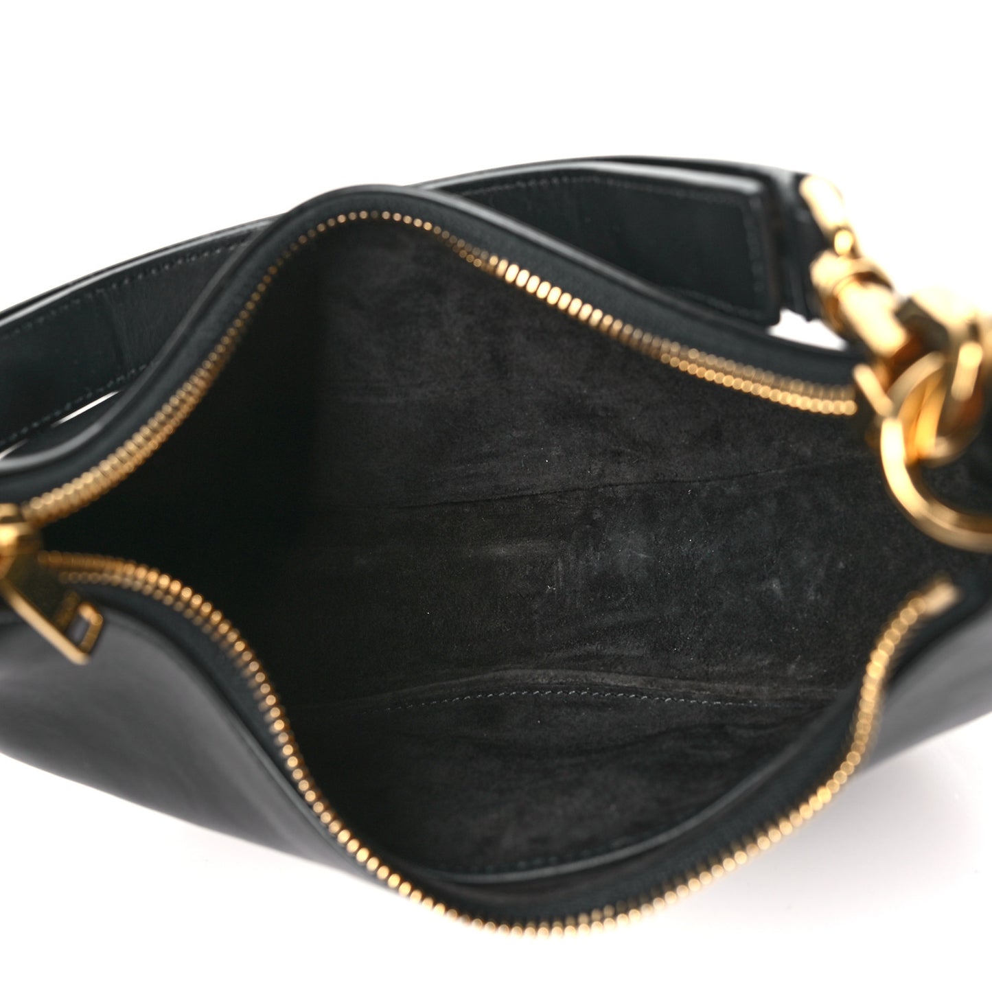 Smooth Calfskin Medium Strap Ava Shoulder Bag Black