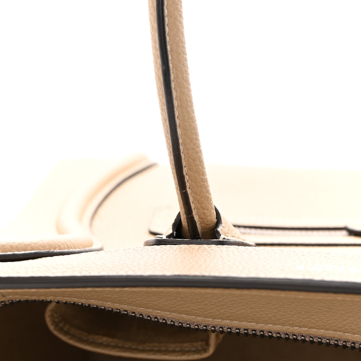 Drummed Calfskin Micro Luggage Dune