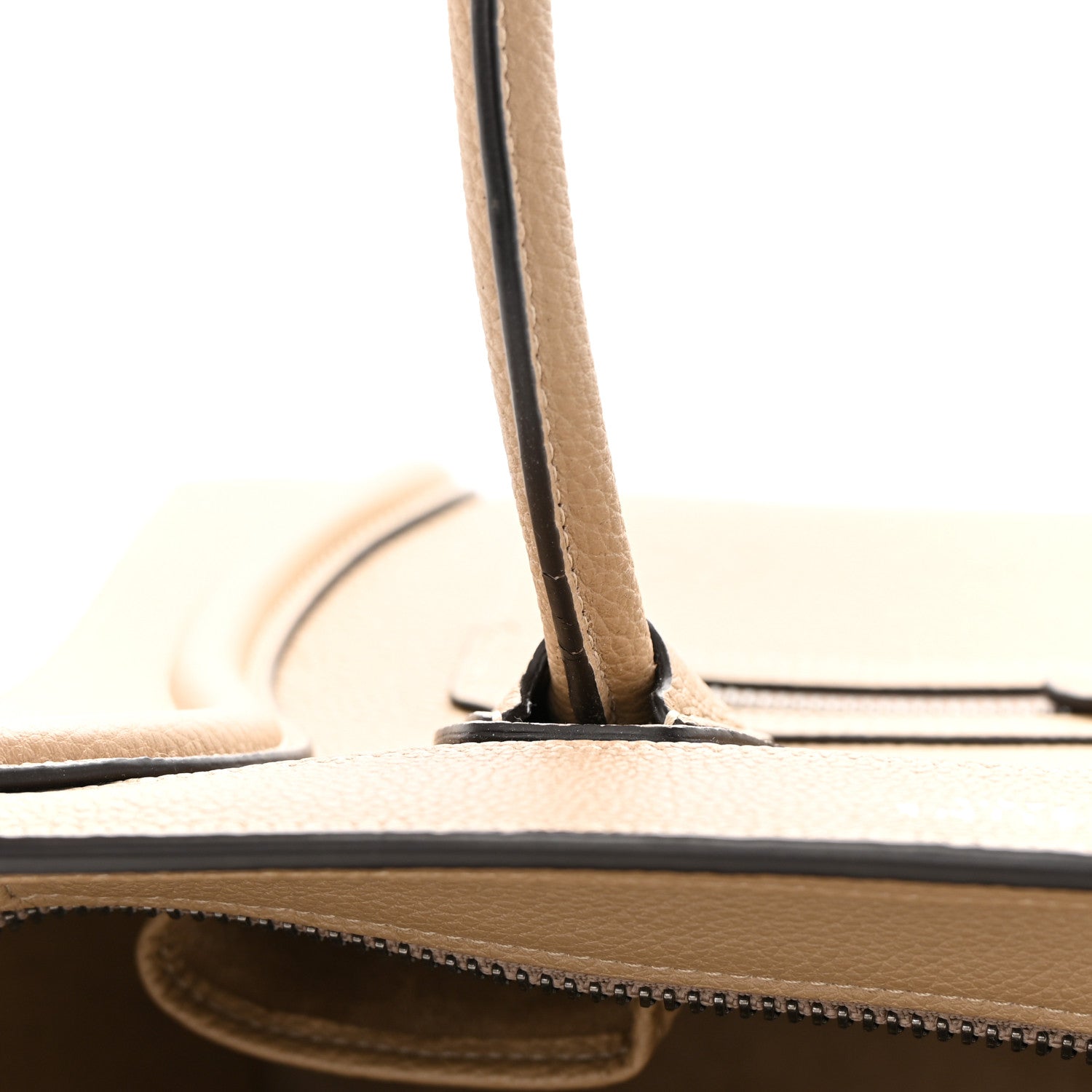 Celine Drummed Calfskin Micro Luggage Dune 13 of 14