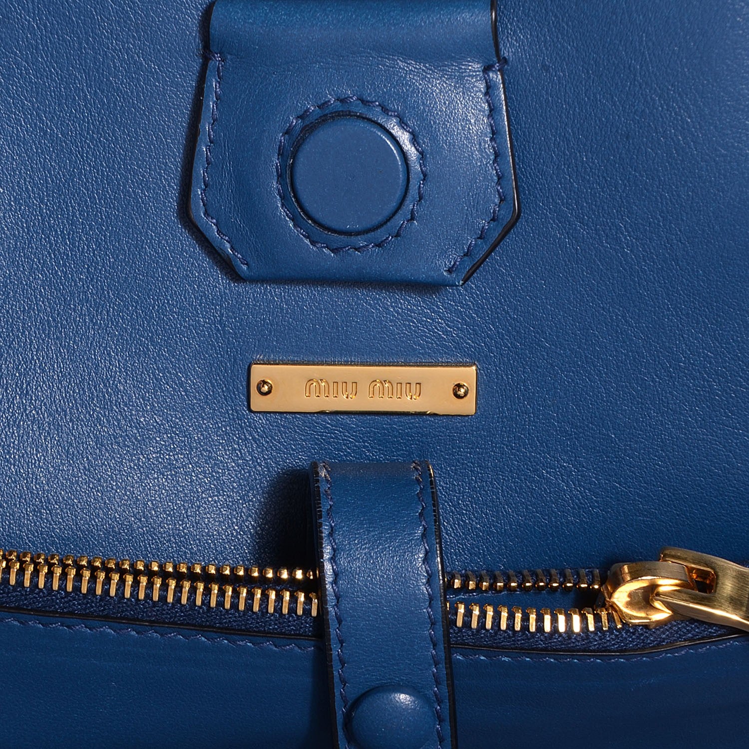 Miu Miu Vitello Soft Tote Cobalto 6 of 9