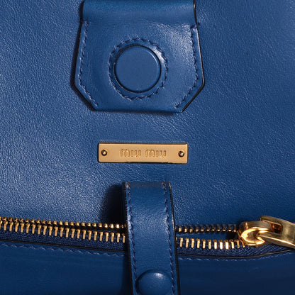 Miu Miu Vitello Soft Tote Cobalto 6 of 9