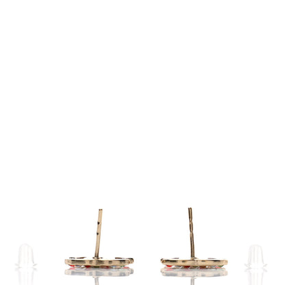Chanel Crystal CC Earrings Gold Multicolor 3 of 5