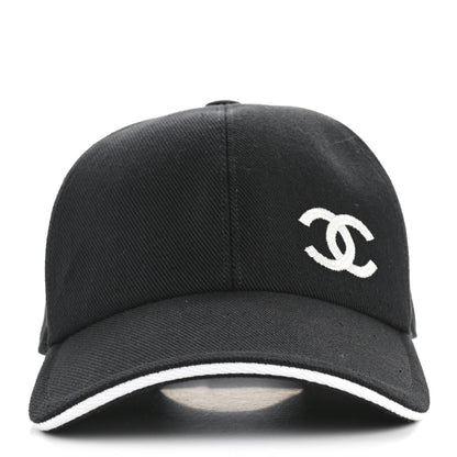 Chanel Cotton CC Cap Hat Black White 3 of 10