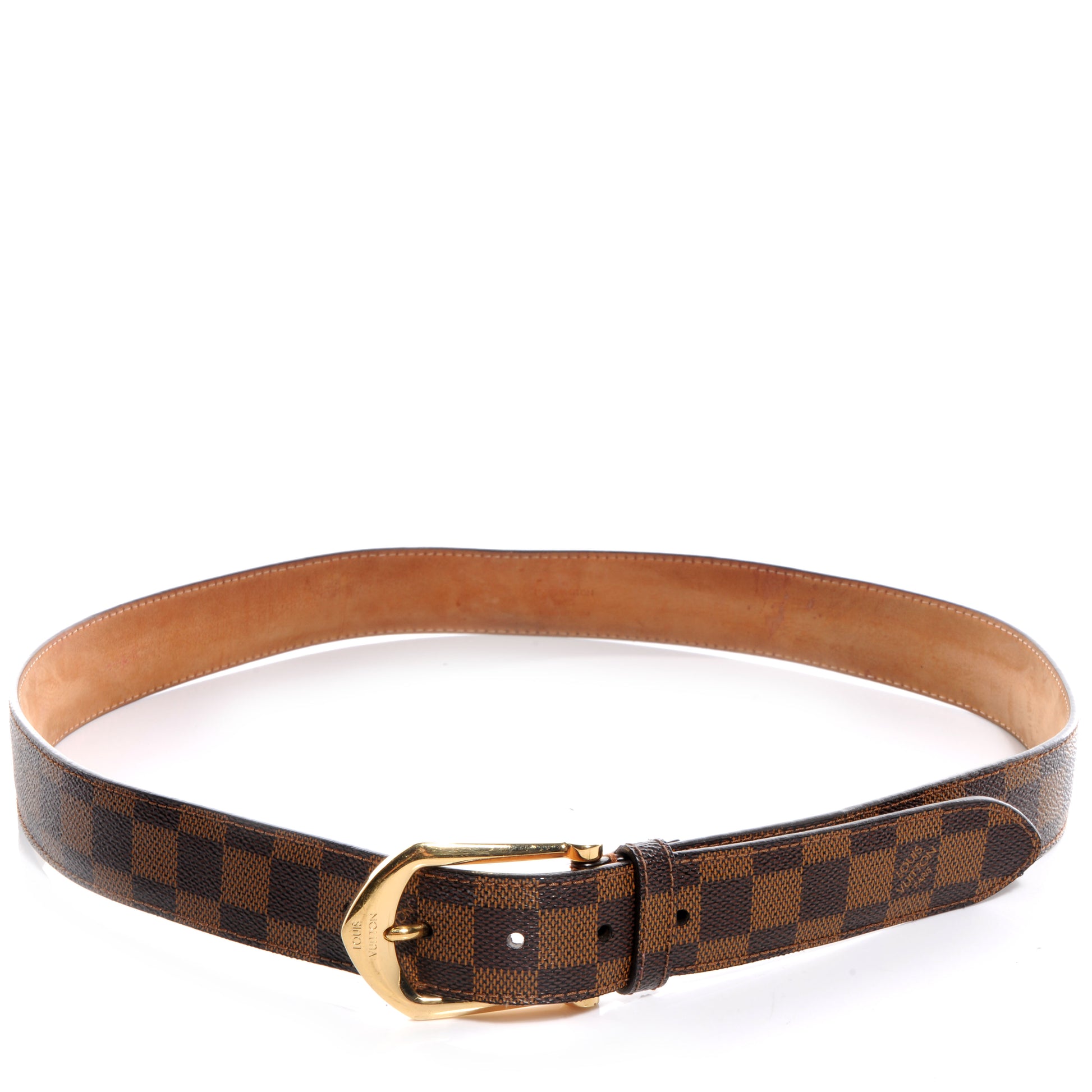 Louis Vuitton Damier Ebene Riveted Belt 100 40 1 of 5