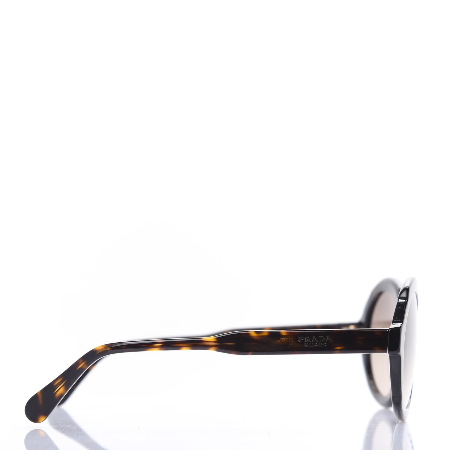 Prada Acetate Round Sunglasses SPR17U Tortoise 3 of 7
