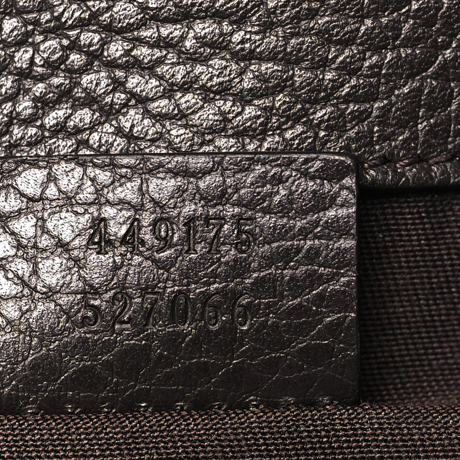 Gucci Monogram Dollar Calfskin O Drawstring Backpack Beige Ebony Testa di Moro Dark Chocolate 7 of 9