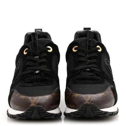 Louis Vuitton Suede Monogram Run Away Sneakers 39 Black 3 of 9