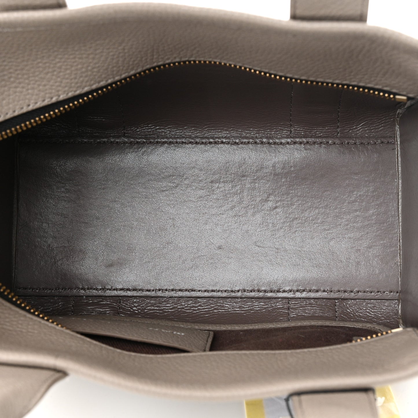 Grained Calfskin Small The Tote Bag Cement