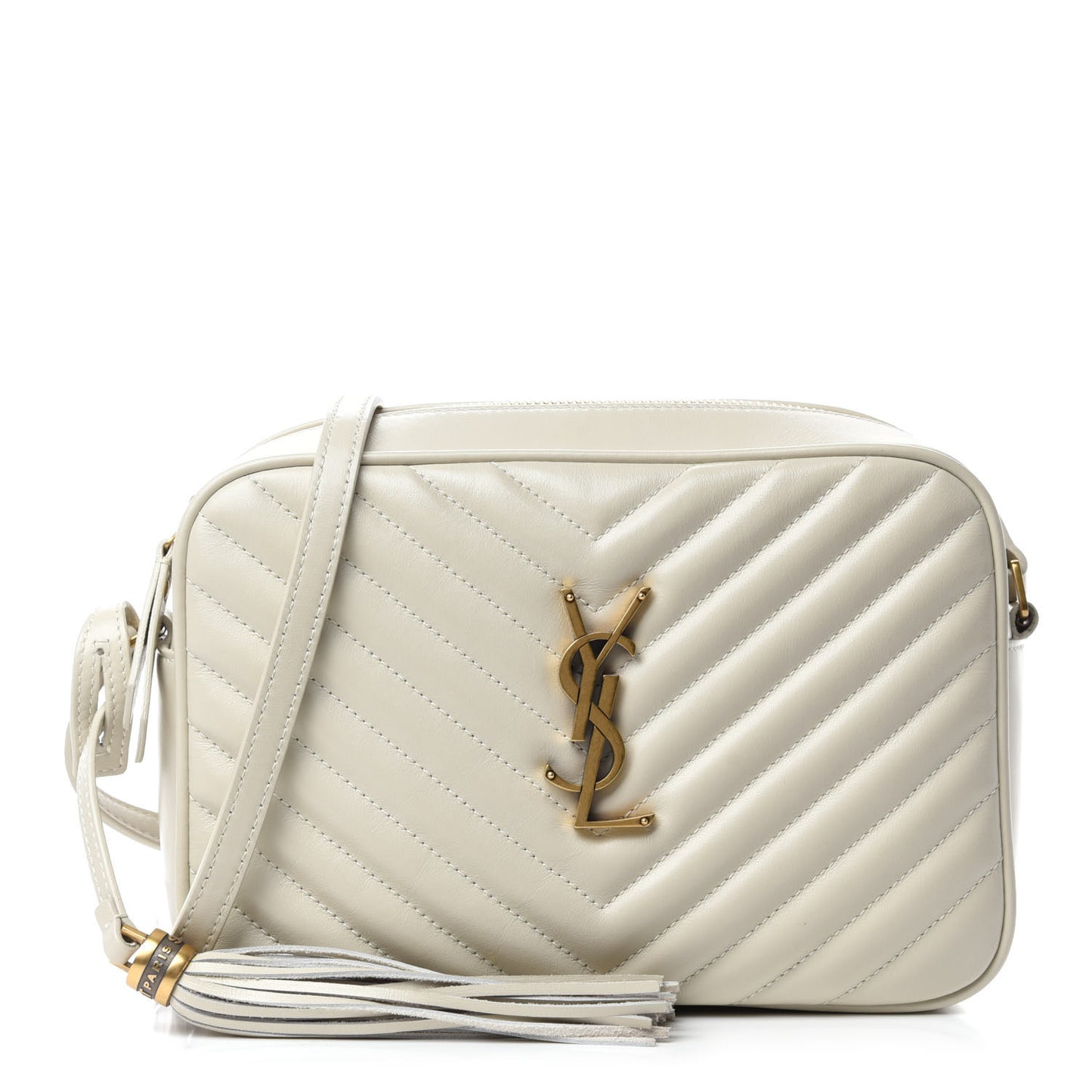 Calfskin Matelasse Monogram Lou Camera Bag Crema Soft