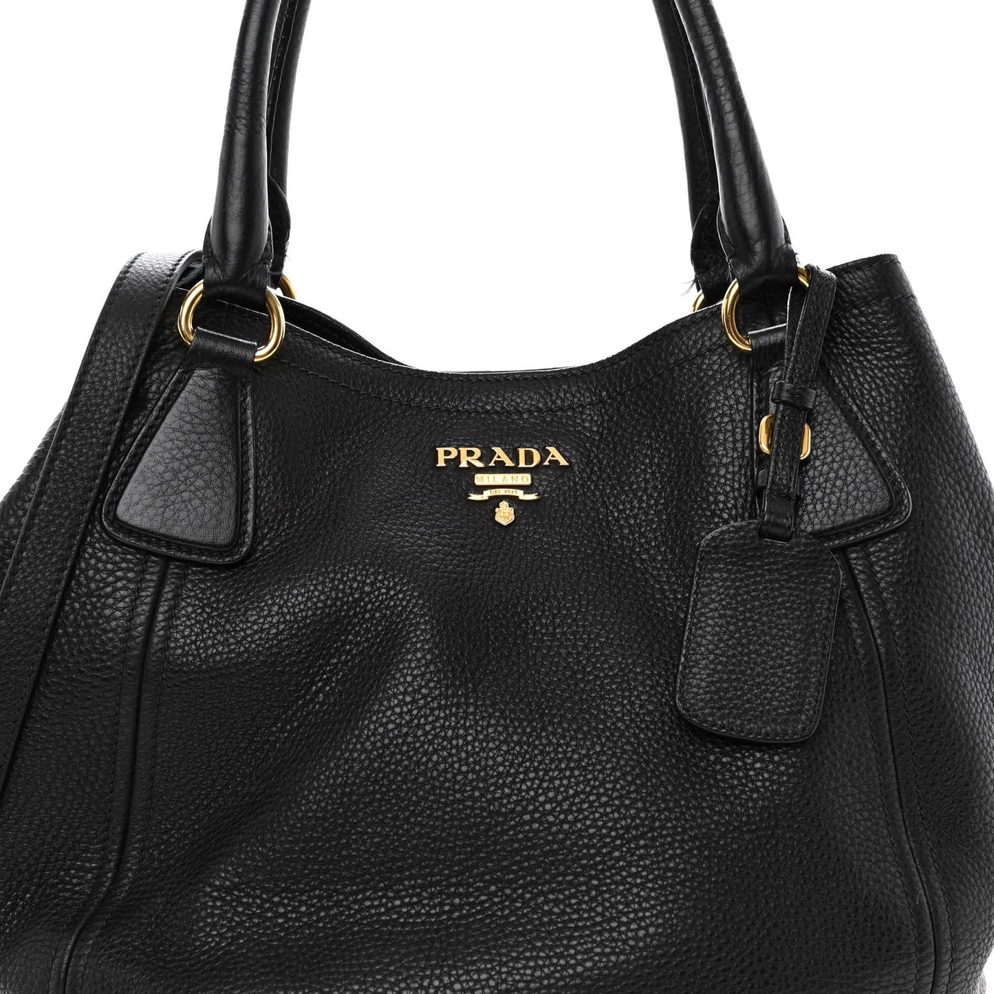Vitello Daino Shoulder Bag Black