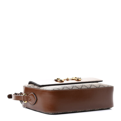 Gucci GG Supreme Monogram Small Horsebit 1955 Shoulder Bag Beige Brown Sugar 3 of 4