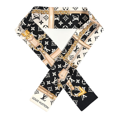 Louis Vuitton Silk Monogram Confidential Bandeau Black 1 of 4