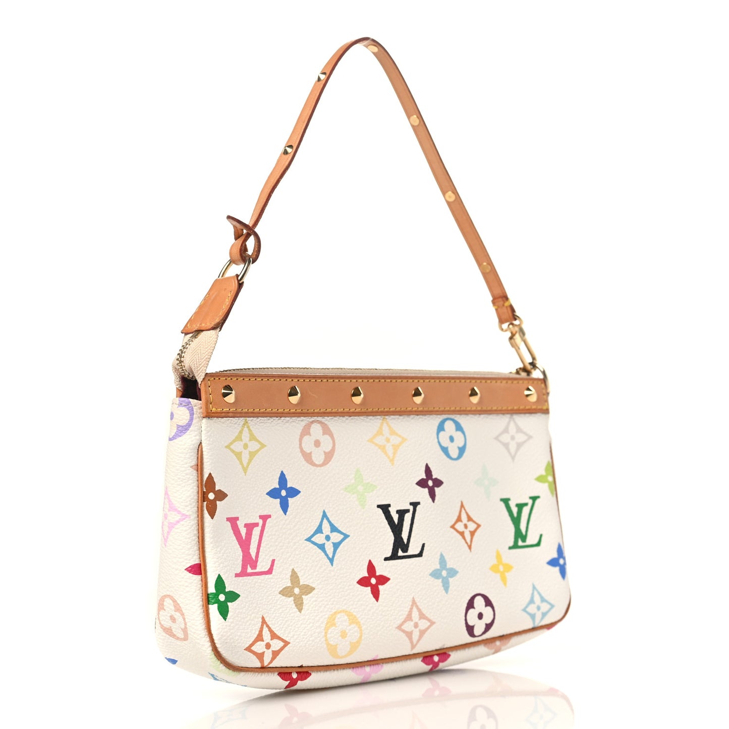 Monogram Multicolor Pochette Accessories White