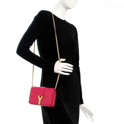 Saint Laurent Calfskin Small Classic Y Satchel Fuchsia 2 of 7