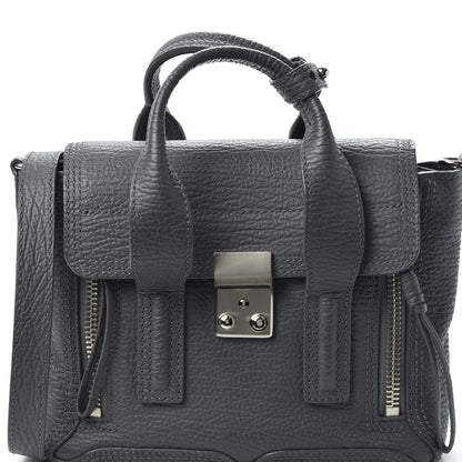 3.1 Phillip Lim 3.1 Textured Calfskin Mini Pashli Satchel Storm 10 of 10