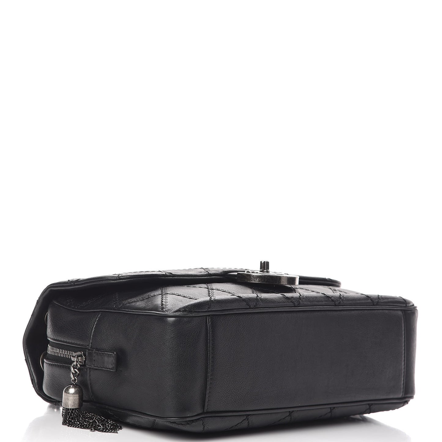 Calfskin Quilted Medium Coco Sporran Flap Black