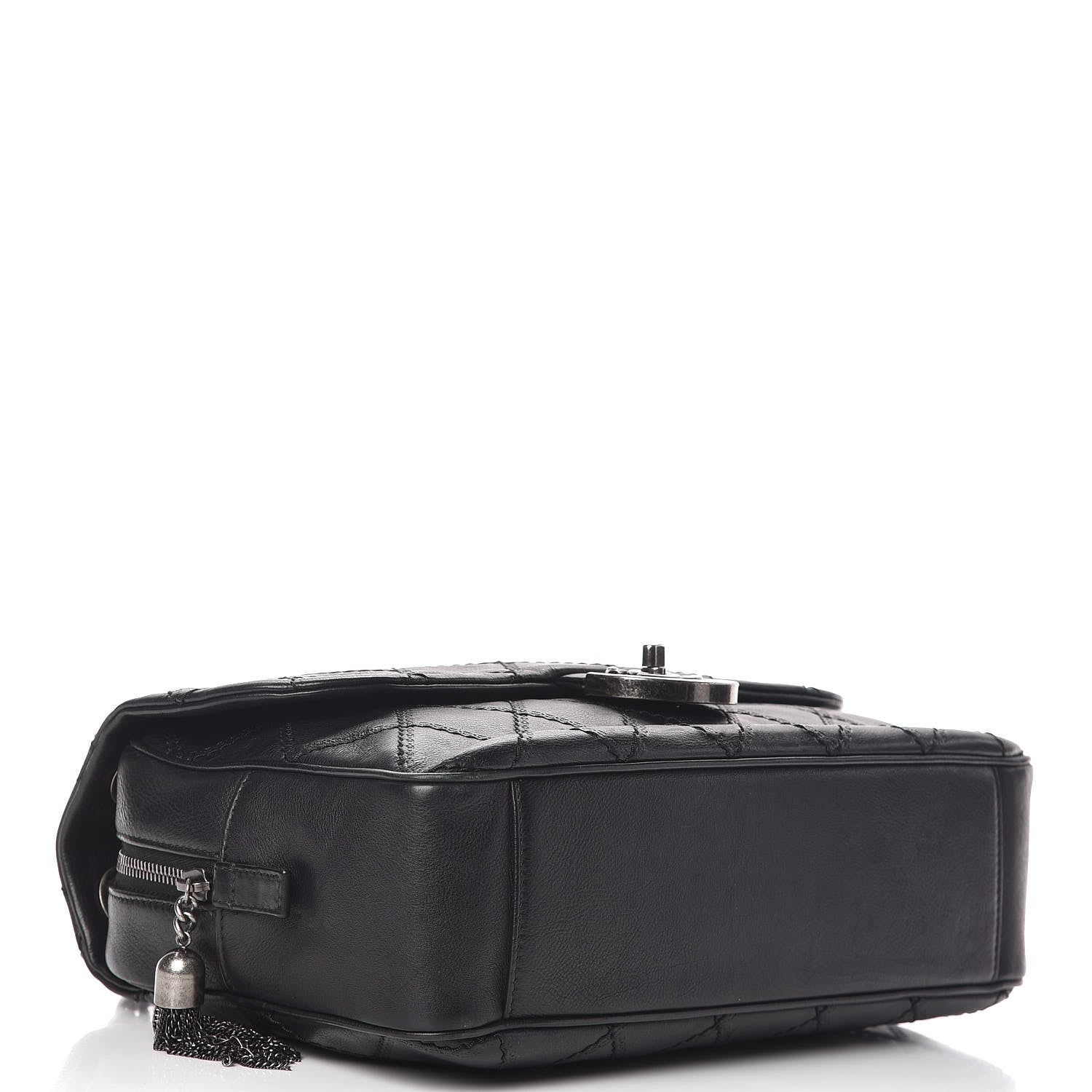 Chanel Calfskin Quilted Medium Coco Sporran Flap Black 4 of 10