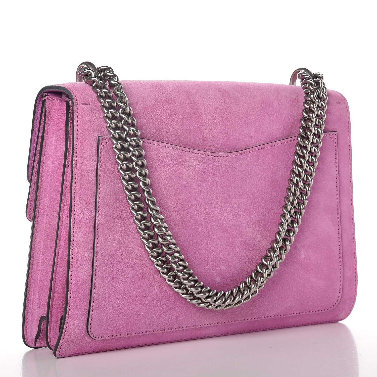 Gucci Suede Cudu Embroidered Medium Dionysus Shoulder Bag Candy Mousse Multicolor 4 of 14
