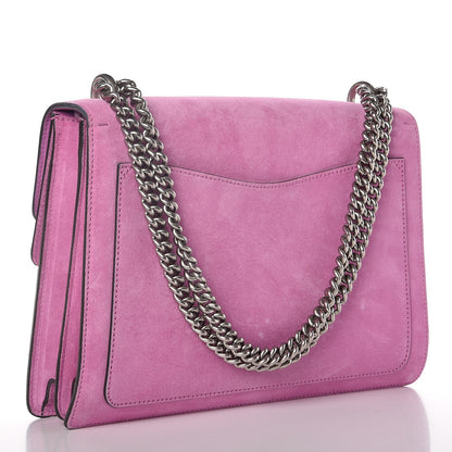 Gucci Suede Cudu Embroidered Medium Dionysus Shoulder Bag Candy Mousse Multicolor 4 of 14