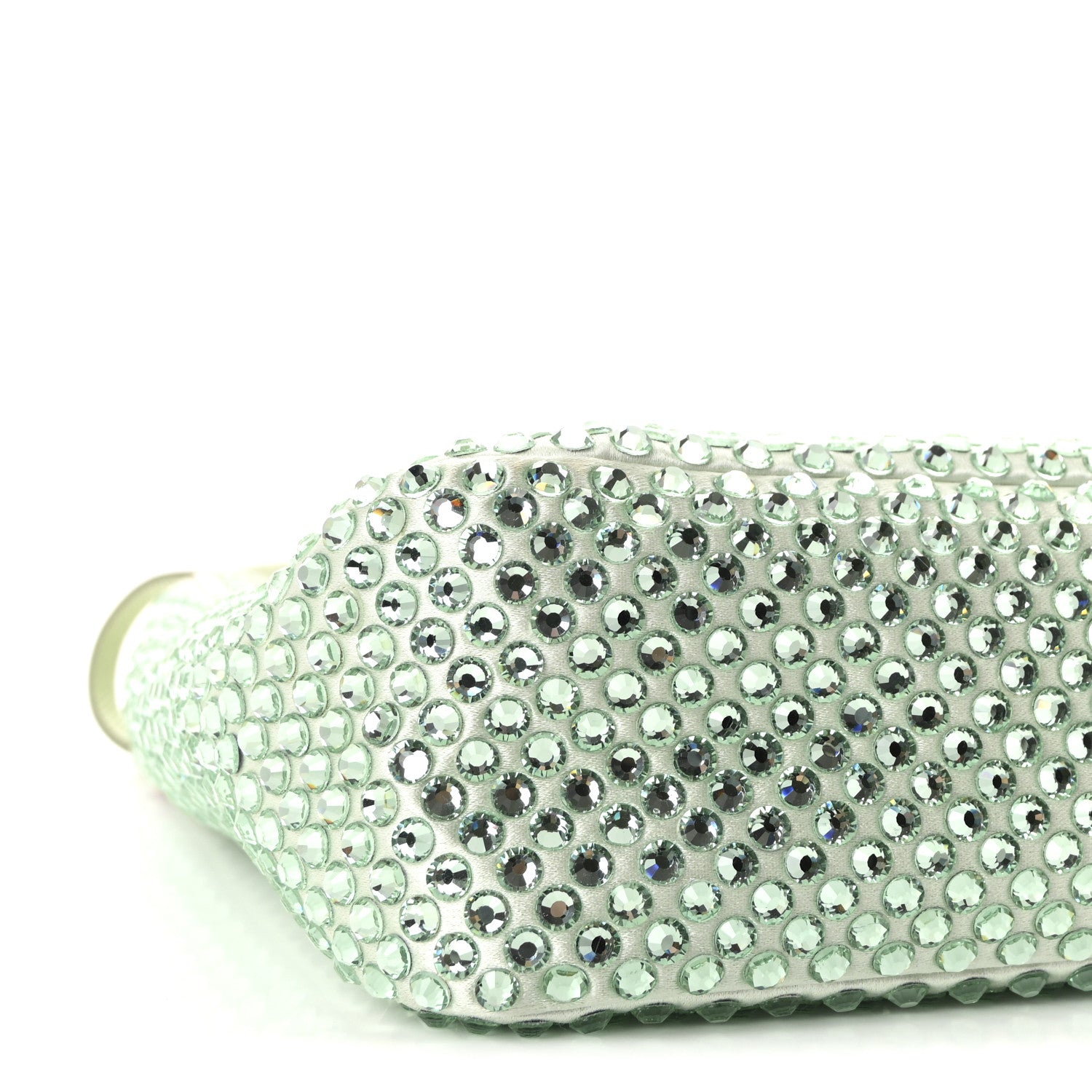 Prada Satin Crystal Mini Re-Edition 2000 Bag Acqua 8 of 9