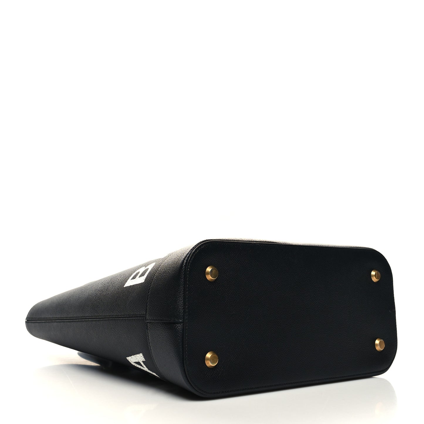 Grained Calfskin Ville Aj Tote Black