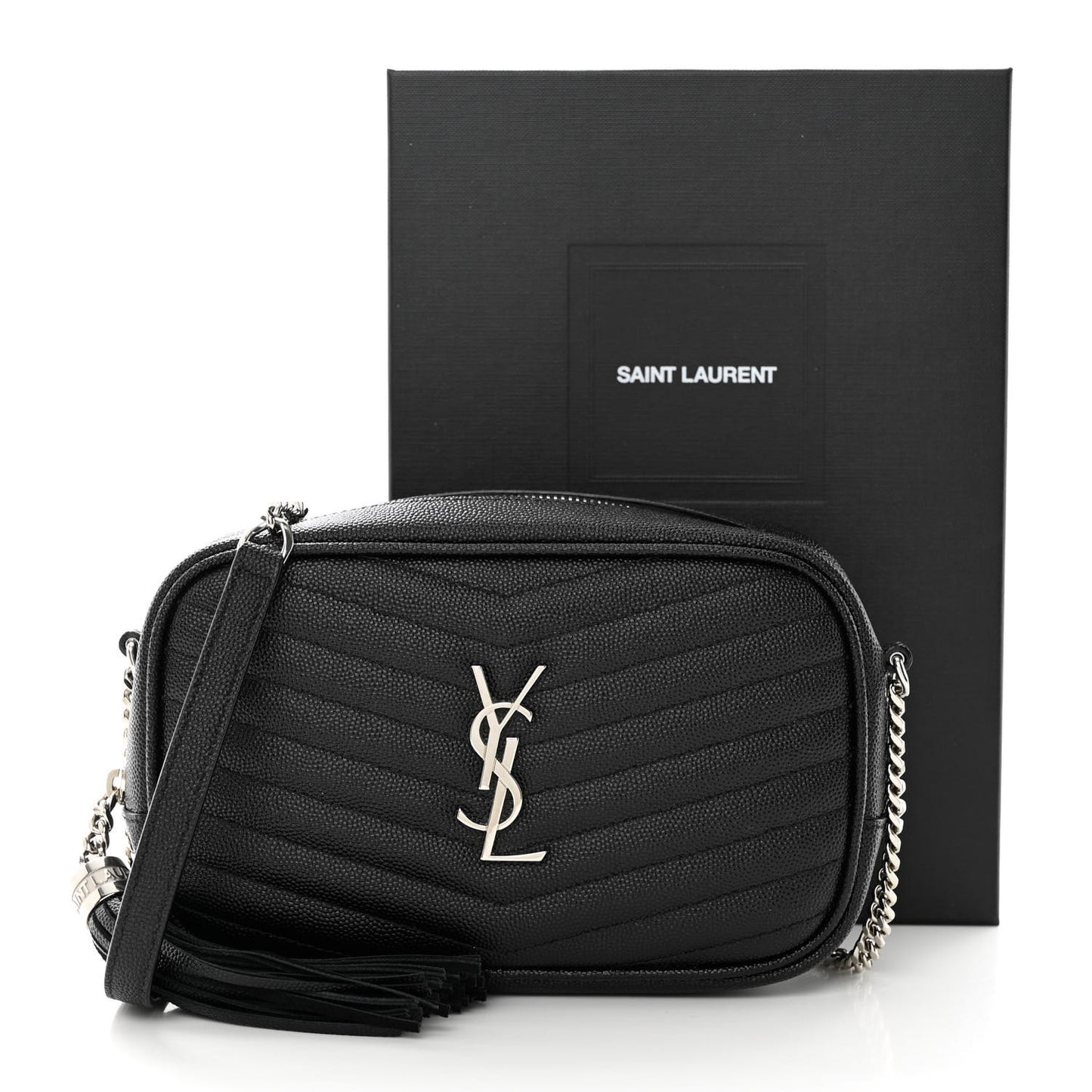 Grain De Poudre Matelasse Monogram Mini Lou Camera Bag Black