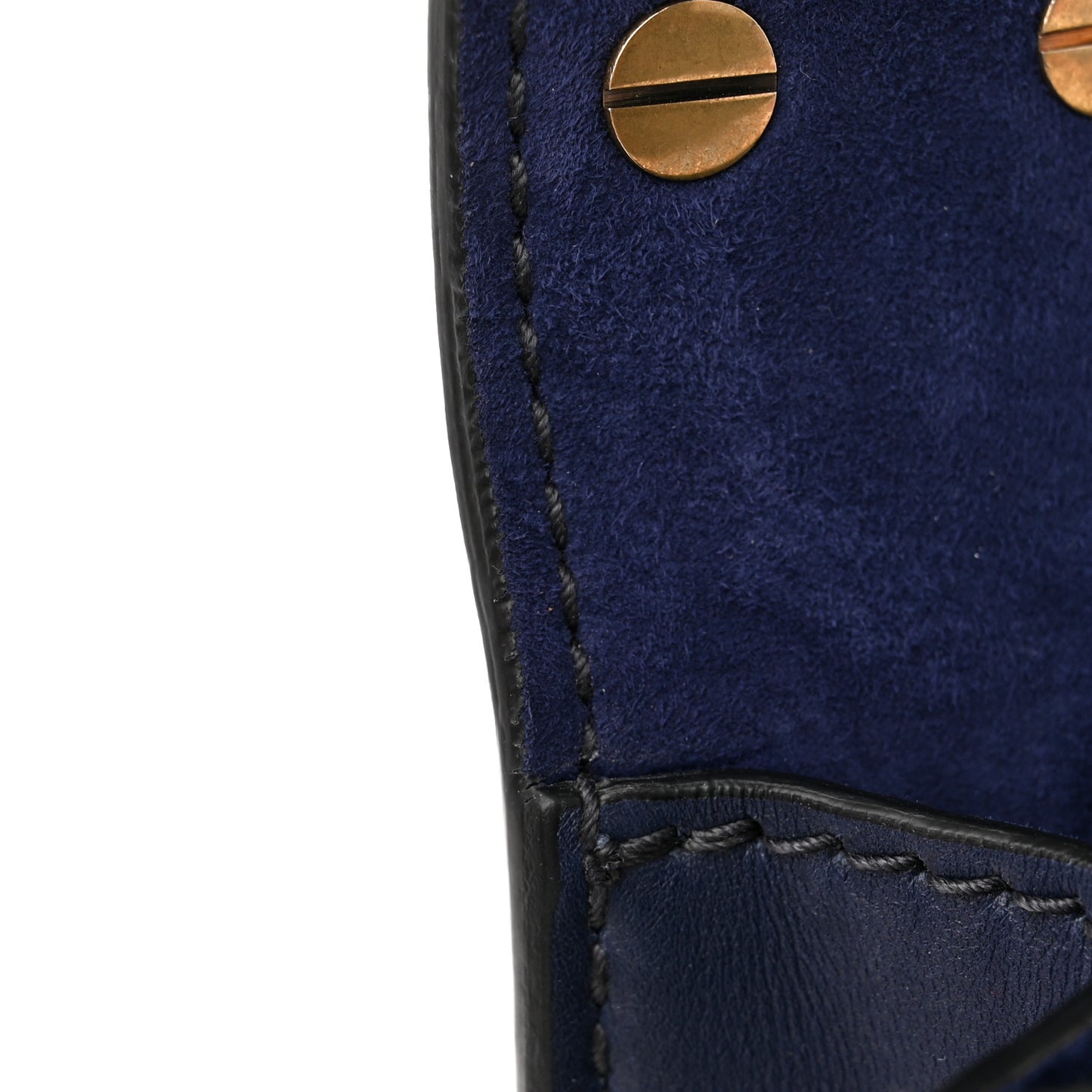 Calfskin J'Adior Chain Flap Bag Navy Blue