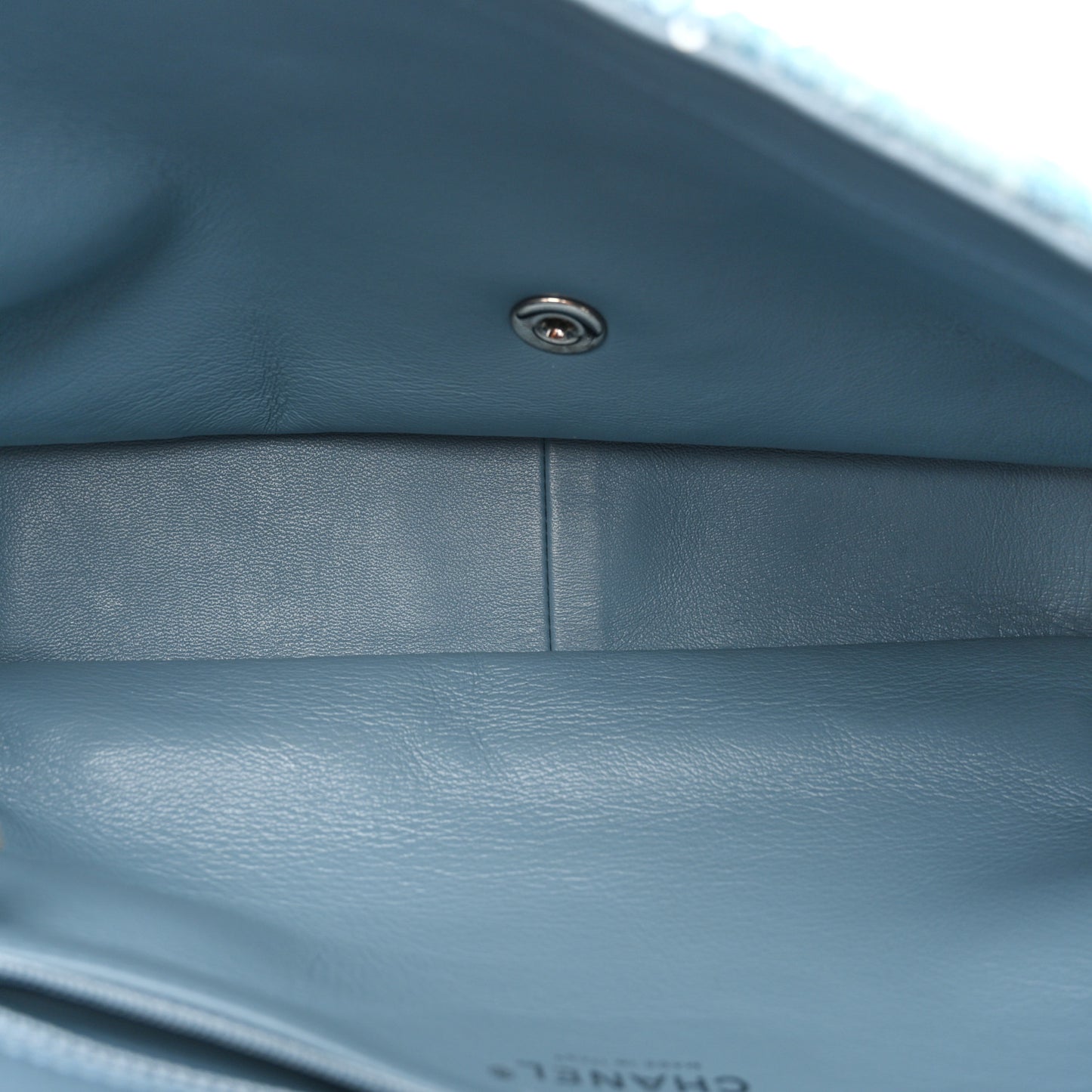 Sequin Large Waterfall Flap Light Blue