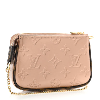 Louis Vuitton Metallic Vernis Mini Pochette Accessories Rose Gold 3 of 6