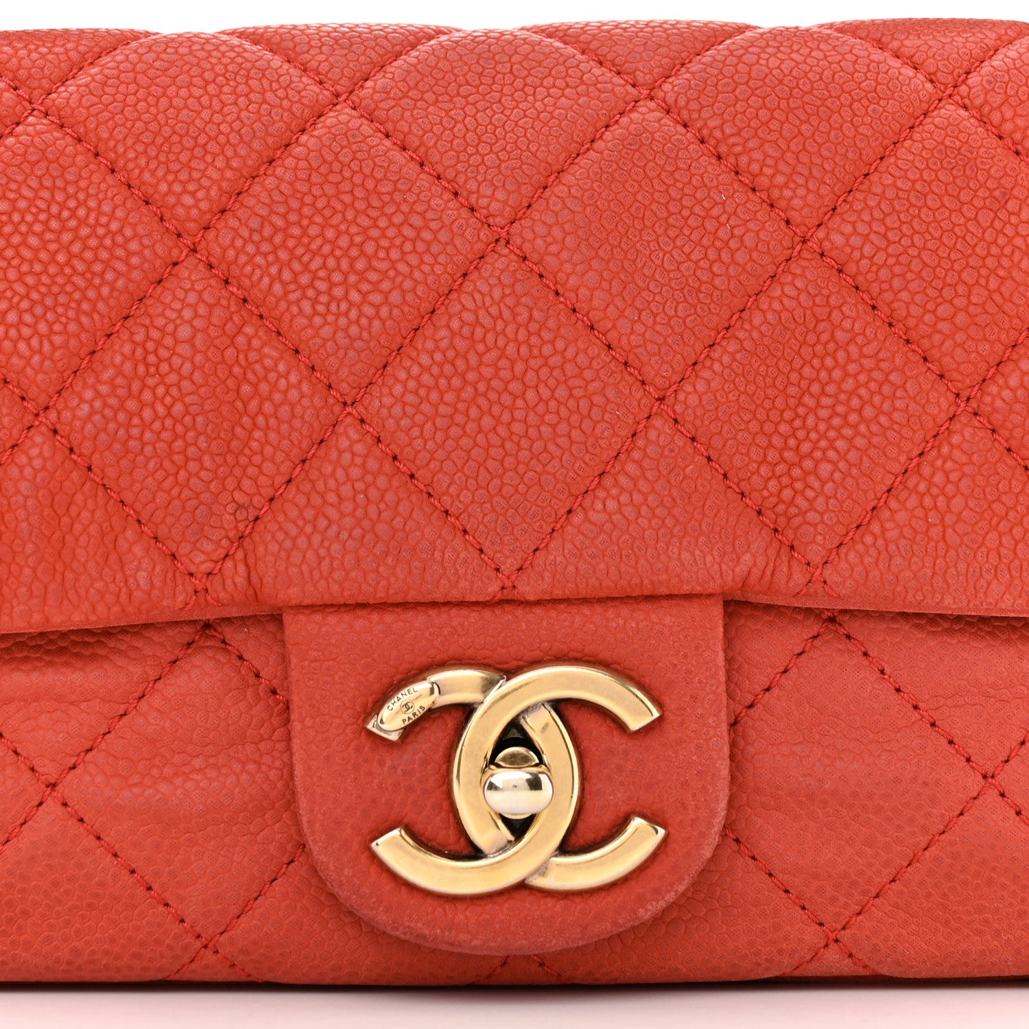 Chanel Iridescent Caviar Quilted Medium Chic Quilt Flap Red 8 of 11
