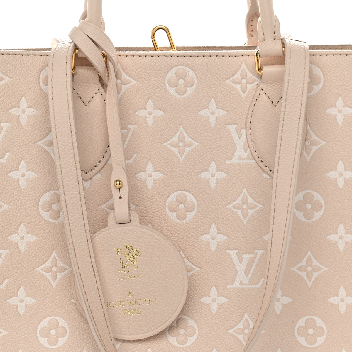 Louis Vuitton Empreinte Monogram Spring In The City Onthego MM Beige Pink Yellow 6 of 9
