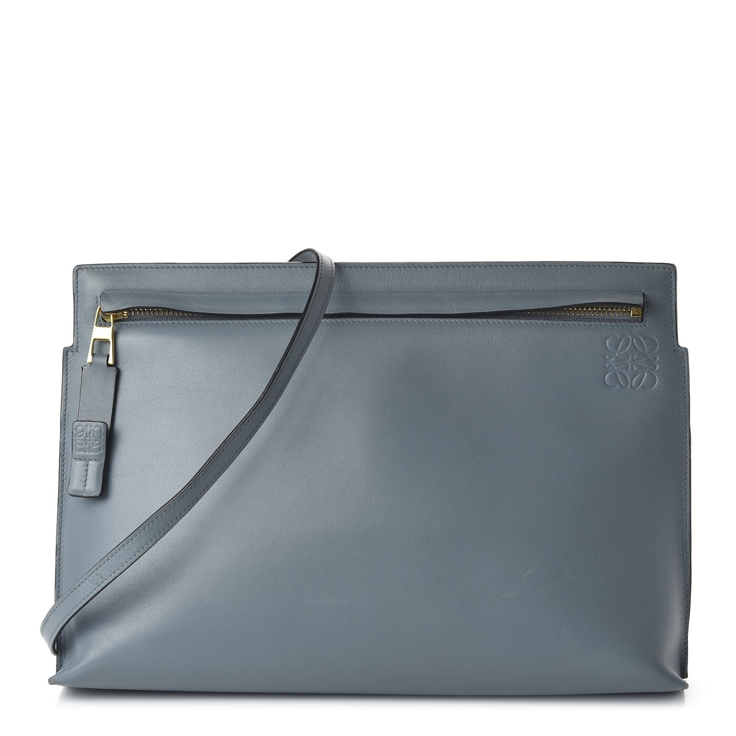 Loewe Calfskin T Pouch Bag Stone Blue 1 of 9