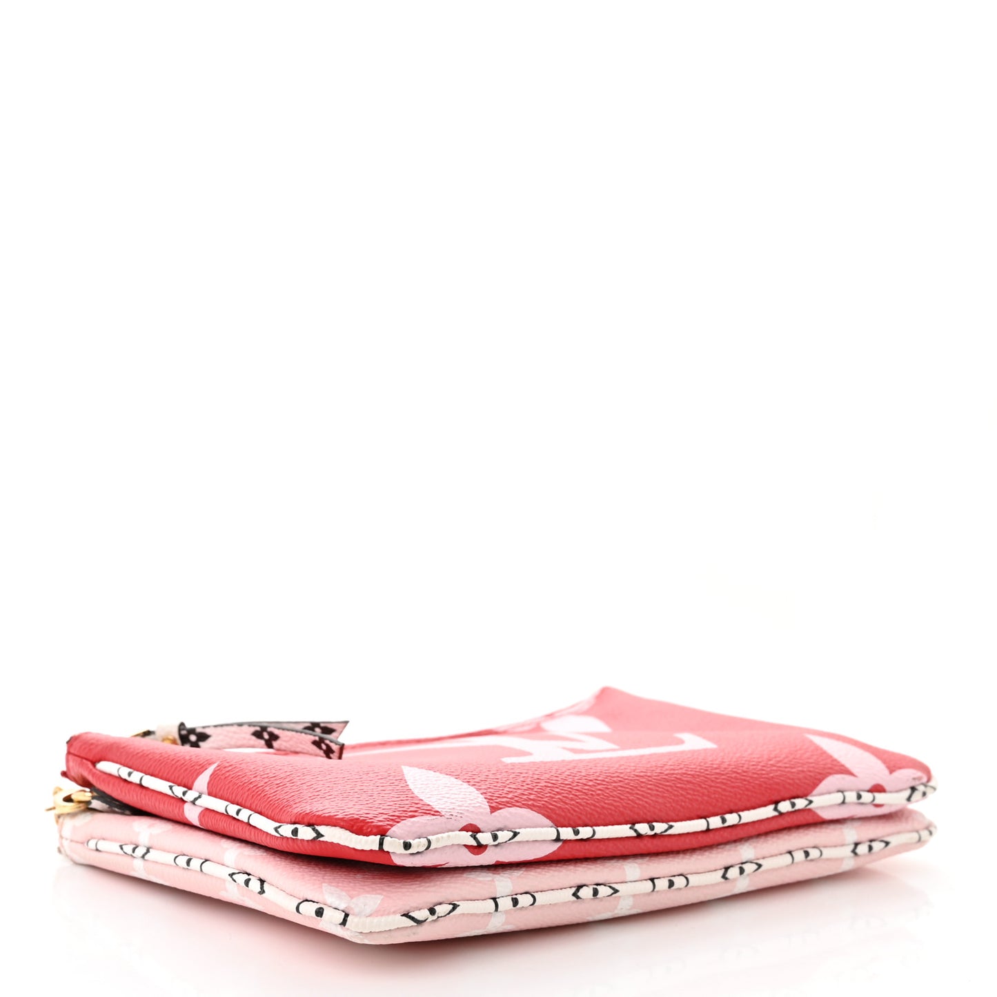 Monogram Giant Double Zip Pochette Rouge