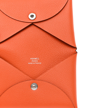 Hermes Evercolor Calvi Card Case Feu 5 of 8