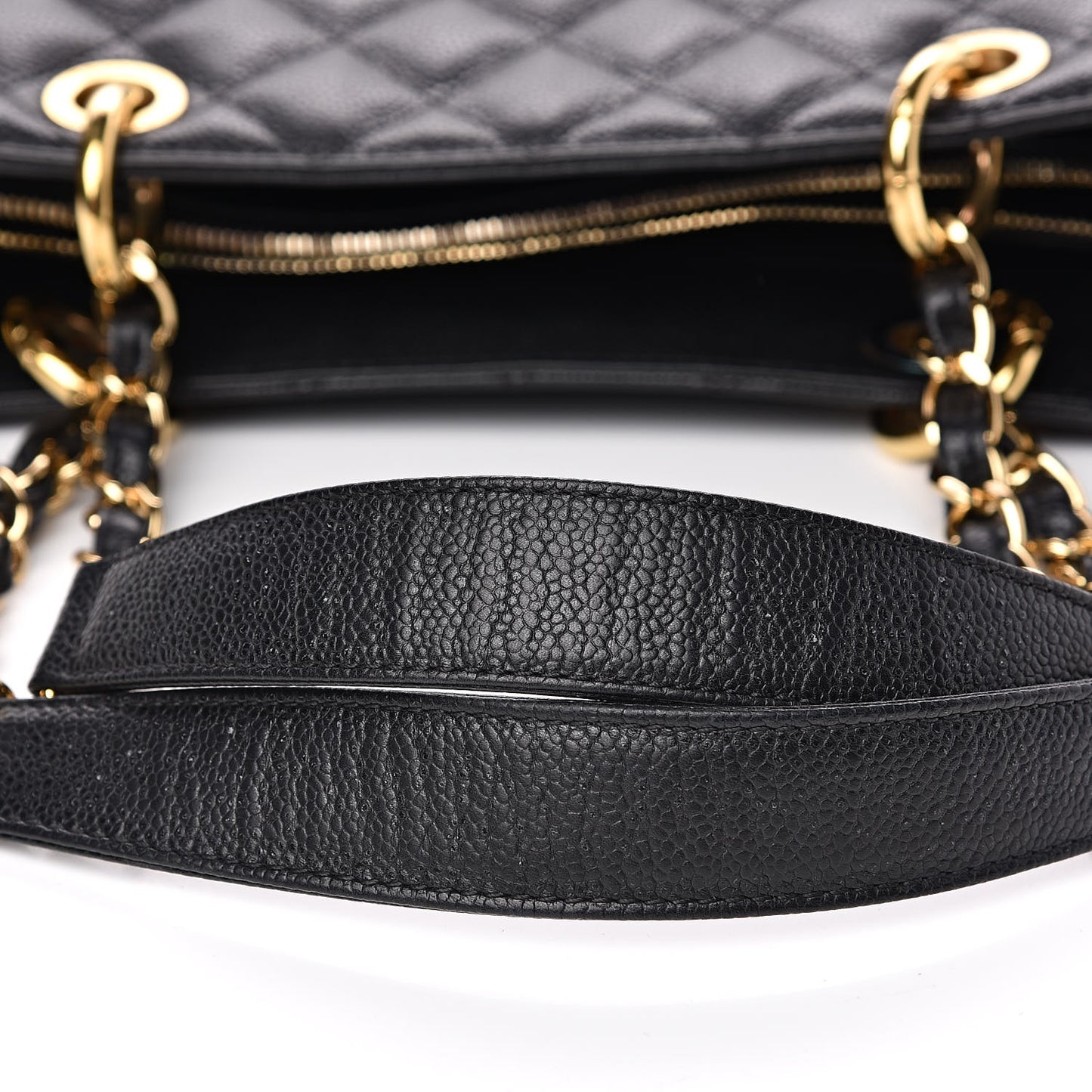 Caviar Quilted Grand Shopping Tote GST Black