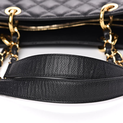 Chanel Caviar Quilted Grand Shopping Tote GST Black 10 of 12