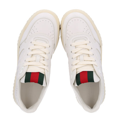 Gucci Calfskin Suede Womens Re-Web Sneakers 38.5 White Red 2 of 10