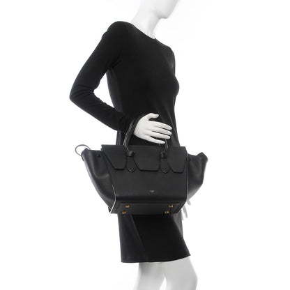 Celine Crisped Calfskin Mini Tie Knot Tote Black 2 of 8