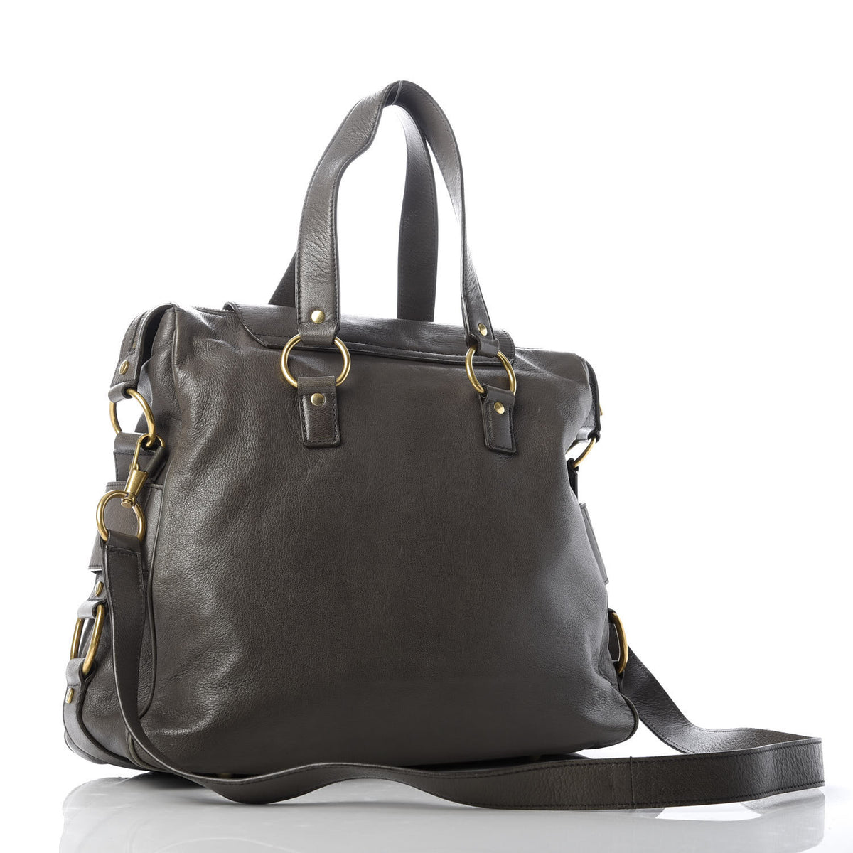 Saint Laurent Calfskin Muse Messenger Bag Grey 4 of 10