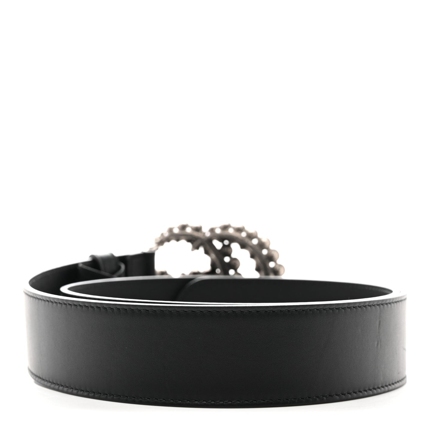 Calfskin Crystal Double G 40mm Belt 90 36 Black