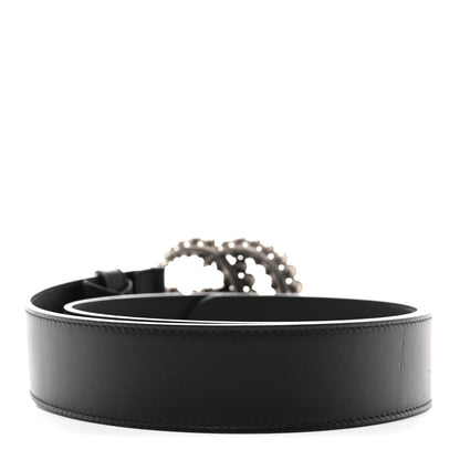 Gucci Calfskin Crystal Double G 40mm Belt 90 36 Black 2 of 5
