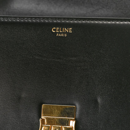 Celine Shiny Calfskin Teen Triomphe Black 12 of 15