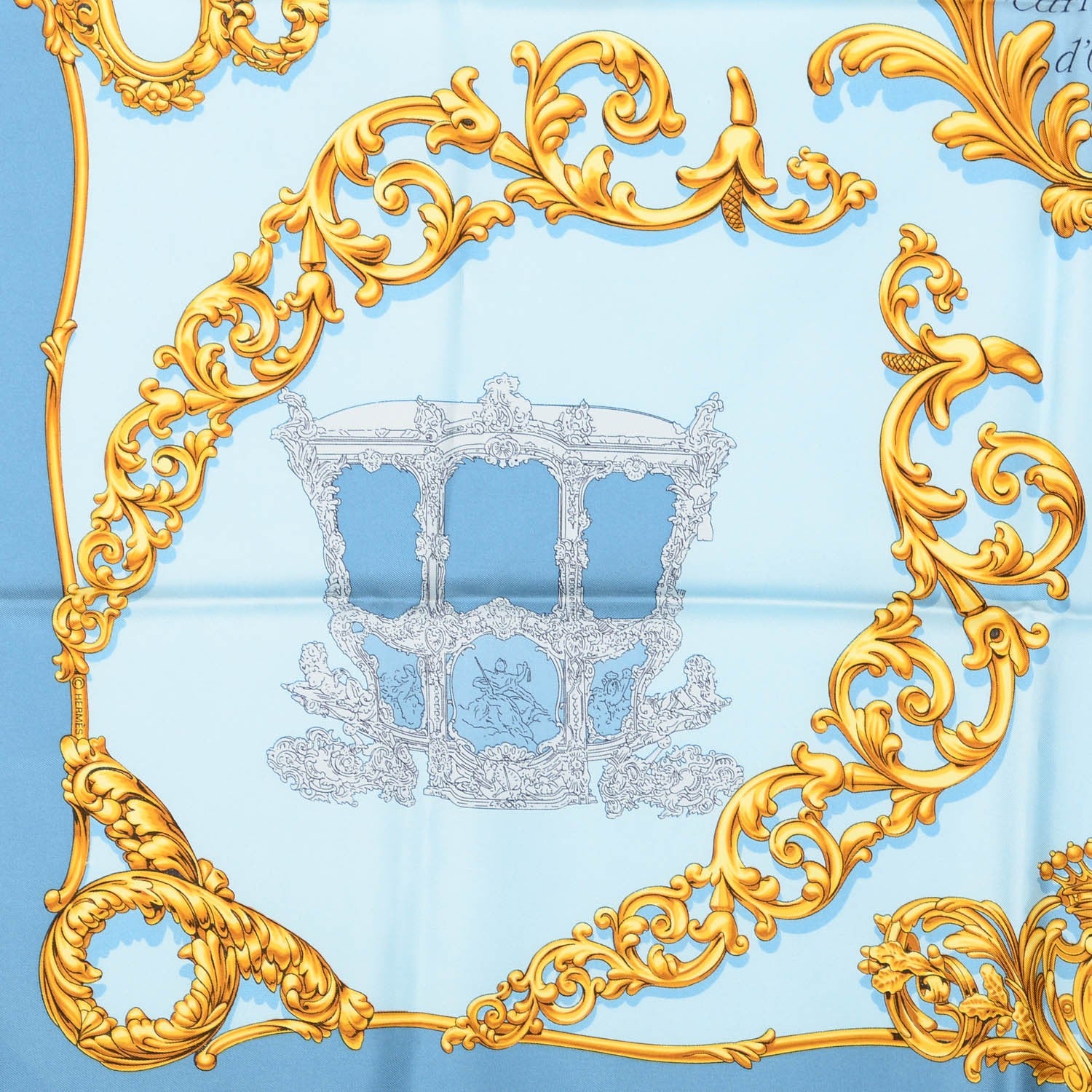 Hermes Silk Carrolses D'or Scarf 90 1 of 5