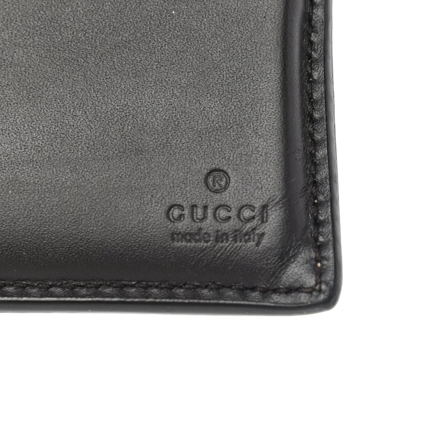 GG Supreme Monogram Selleria Calfskin Web New Web Bi-Fold Wallet Beige Ebony Cocoa